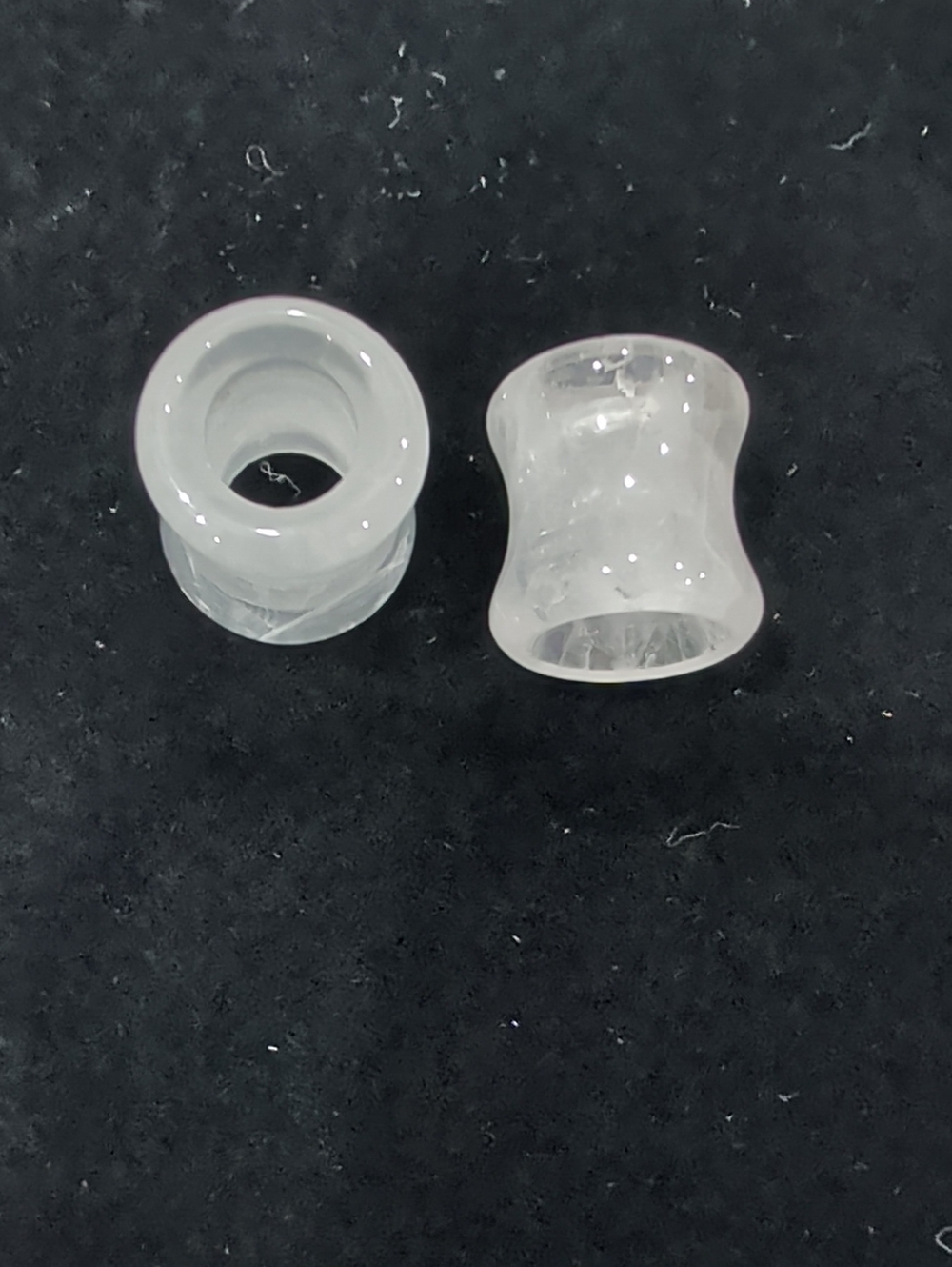 10mm/00G Premium Made Icicle Quartz Tunnel Plugs